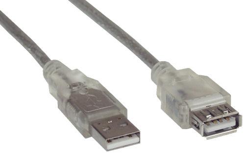 Produktbild InLine USB 2.0 Verlängerung, St/Bu Typ A (3 m, USB 2.0)