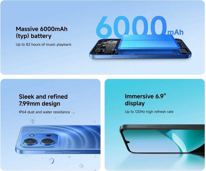 Image du produit Xiaomi Redmi 15C (256 Go, Orange crépusculaire, 6.90", Double SIM, 4G)