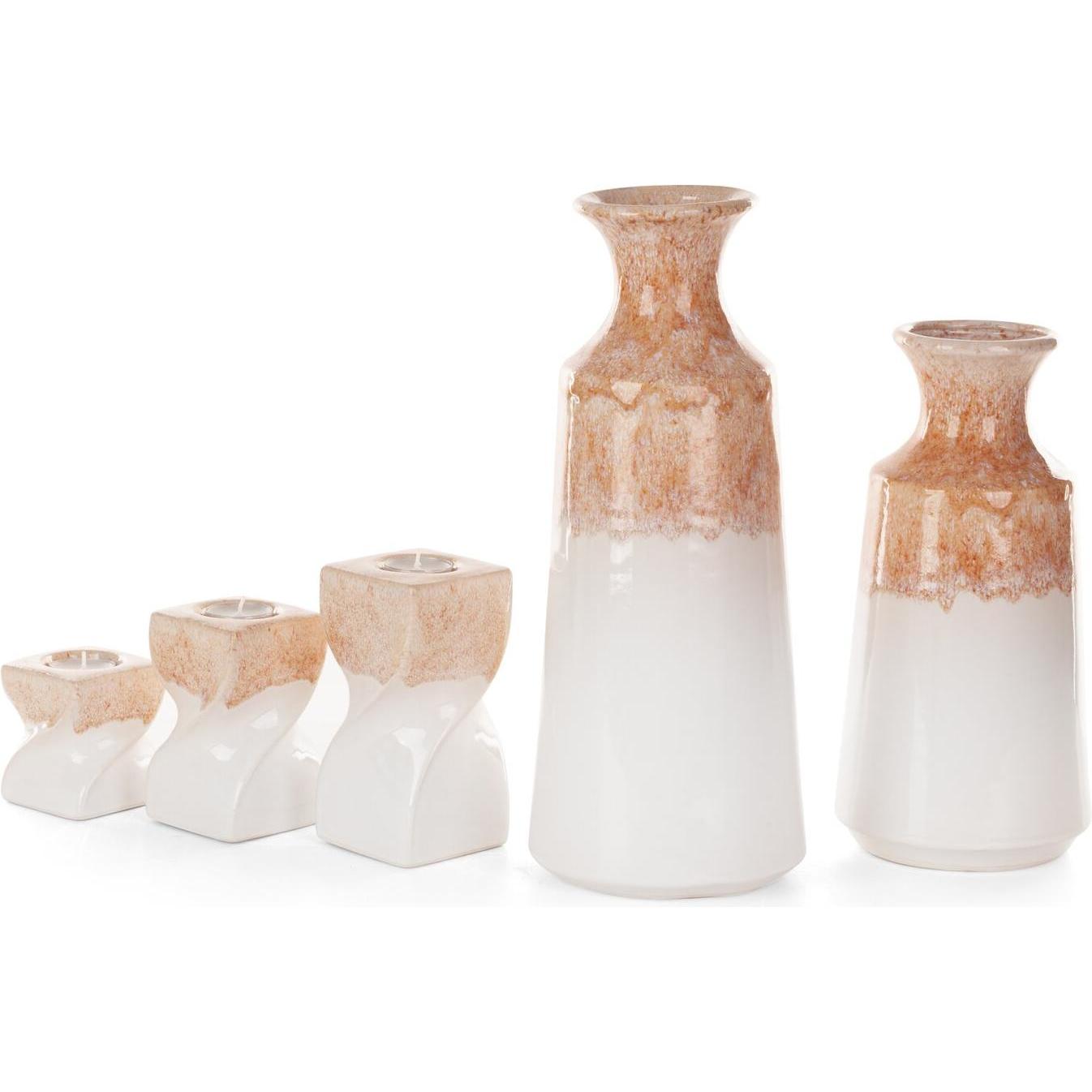 Eurofirany, Vase, C/RUBEN/WAZ/01 16X16X31 K + GRÜN (1 x, 16 x 31 cm)