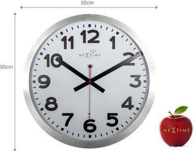 Produktbild Nextime Wanduhr Station Schwarz 35cm (35 cm)
