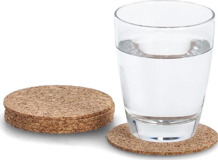 Immagine prodotto Zeller Present Set di sottobicchieri in vetro di sughero (6 x, Sottobicchiere in vetro)