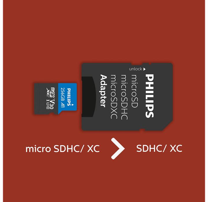 Actual product image Philips Ultra Pro FM25MP65B (256 GB, microSDXC, U3, UHS-I)