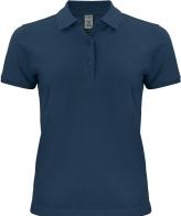 Clique Damen Poloshirt OC 028265, Bio-Baumwolle, dunkel marine, Grösse M (M)