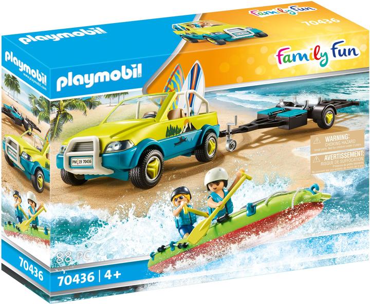 Produktbild Playmobil Strandauto mit Kanuanhänger (70436, Playmobil Family Fun)