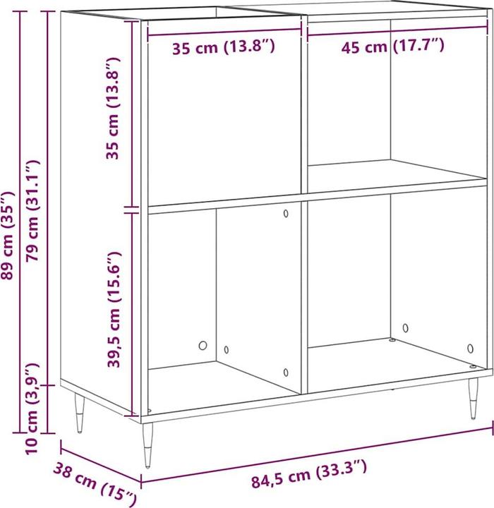 Produktbild vidaXL Medienlagerung