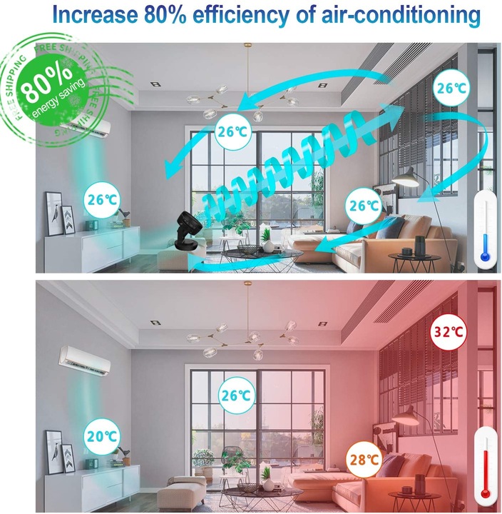 Produktbild Mycarbon Tischventilator mit Fernbedienung