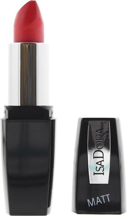 Actual product image Isadora Perfect Matt Hot Coral Lipstick 4.5g (04 Hot Coral)