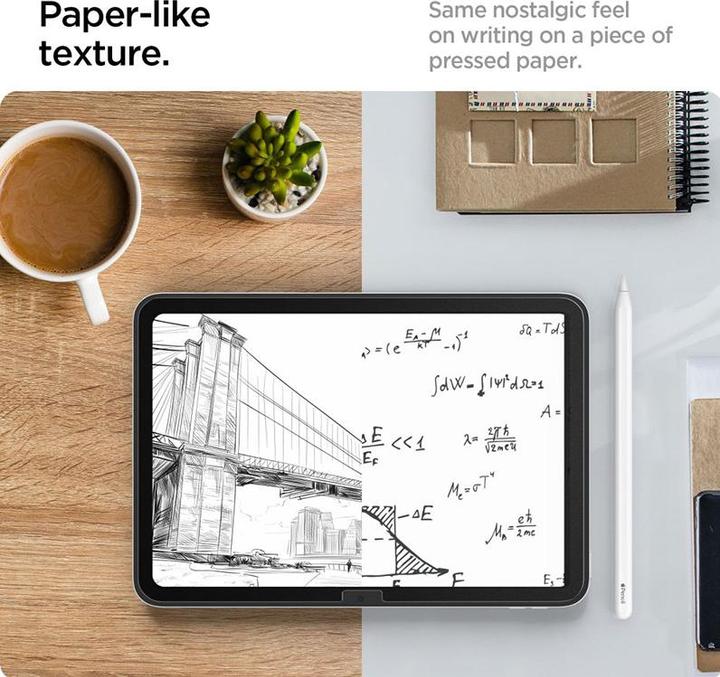 Actual product image Spigen Paper Touch Pro iPad 10.9" 2022 folia matowa AFL05537 (1 pcs., Apple iPad 2022 (10th Gen))