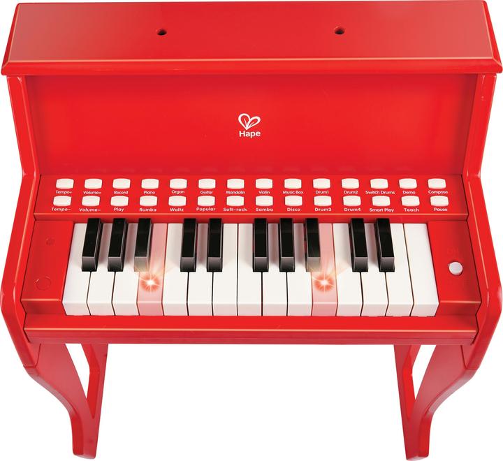 Hape Leuchttasten-Piano mit Hocker, rot FSC