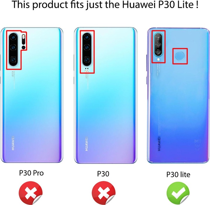 Produktbild Nalia Klar Transparente Silikon Hülle (Huawei P30 Lite)