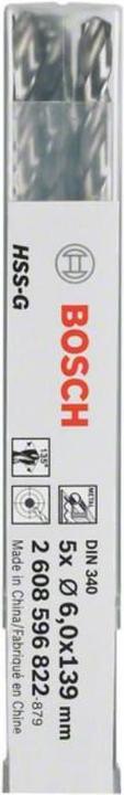 Actual product image Bosch Professional Zubehör PRO Metal HSS-G twist drill, 6 x 91 x 139 mm (6 mm)