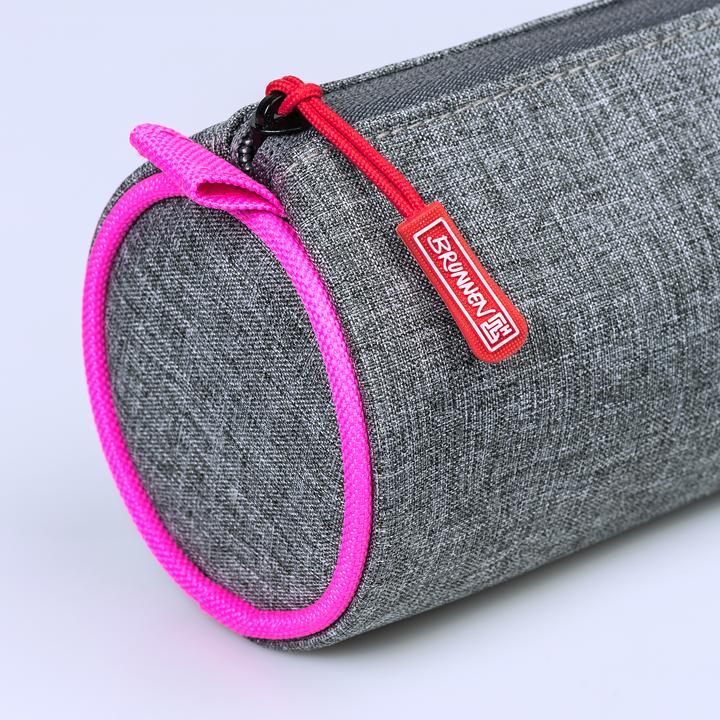 Image du produit Brunnen Trousse à crayons Stone rose fluo/gris, 22,0 cm