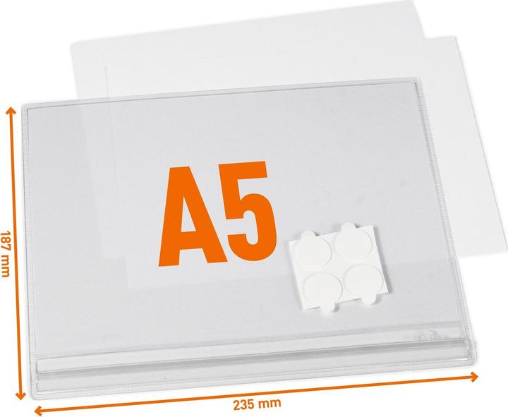 Produktbild Durable Plakattasche wasserdicht A5 selbstklebend 5 stk (A5)