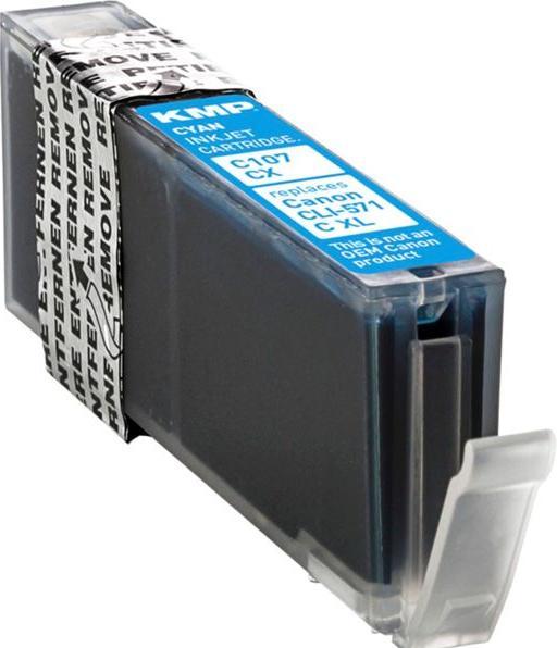Immagine prodotto KMP C107CX Cartuccia d'inchiostro compatibile con Canon CLI-571 XL C (C)