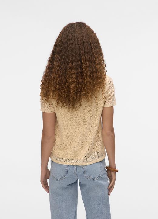 Immagine prodotto Vero Moda Bluse mit kurzen Ärmeln und Lochmuster (M)