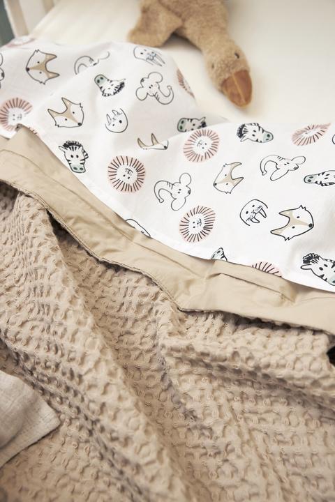 Image du produit Meyco Baby Waffle Cotton couverture de bébé grande - sable - 75x100cm