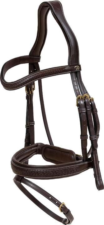 Image du produit Dy'on Bridon équitation anatomique muserolle combinée tressé avec Pull