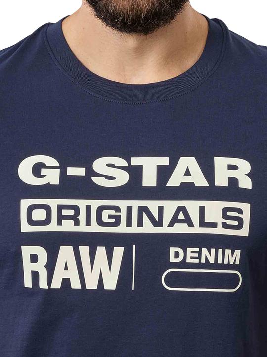 Immagine prodotto G-Star Printed Graphic Eight T-Shirt Regular Fit Sartho Blue (S)