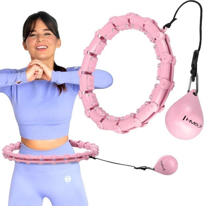 Produktbild HMS Hula Hoop con Nodi e Peso - Rosa (190 g)