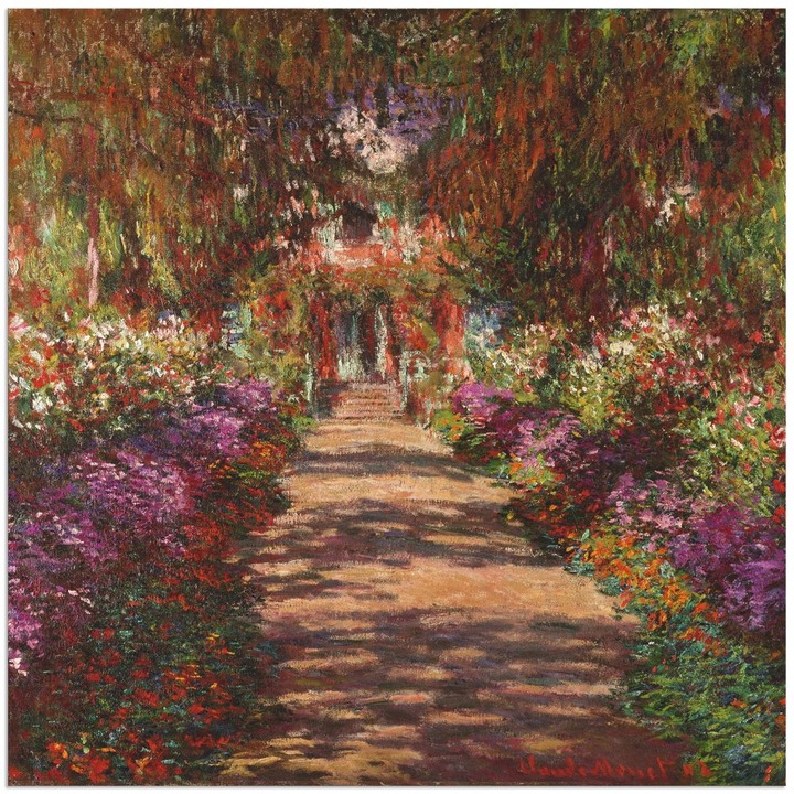 Actual product image Artland Poster Path in Monet's garden in Giverny. 1902 T6UD (50x50 cm)