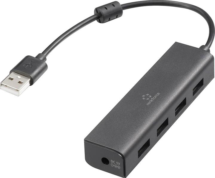 Produktbild Renkforce RF-USBH-110 4 Port USB 2.0-Hub Schwarz (USB-A, 4 Ports)