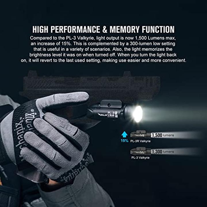 Produktbild Olight Taktische Lampe, 1500 Lumen, bis 205 m, aufladbar, zwei Modi, Rail-kompatibel (1500 lm)