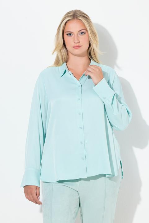 Immagine prodotto Ulla Popken Camicia in raso con collo da camicia e maniche lunghe (60)