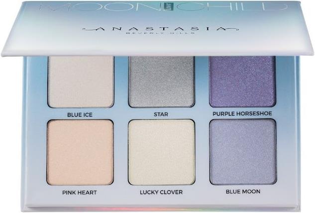 Actual product image Anastasia Beverly Hills Moonchild Glow (Headliner, Blue ice, Purple Horseshoe, Pink Heart, Lucky Clover, The Blue Moon)