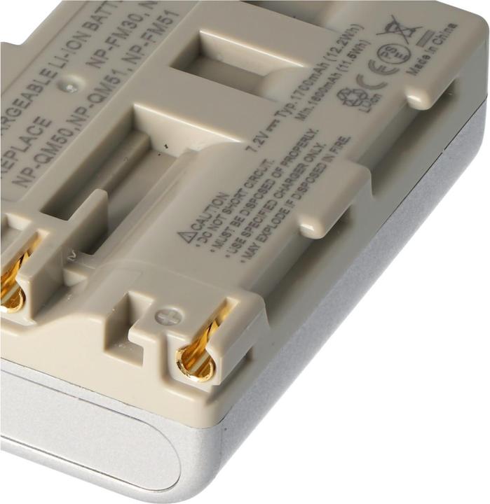 Actual product image AccuCell Akku Sony NP-QM50, Sony NP-QM51 (Camera battery)
