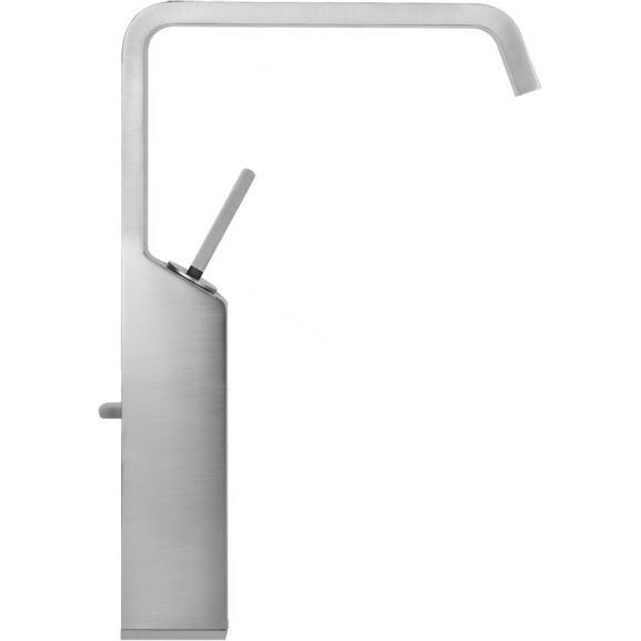 Gessi, Badarmatur, Rettangolo Joystick-Waschtischmischer höhere Version, mit Ablaufgarnitur 1 1/4, Ausladung 186