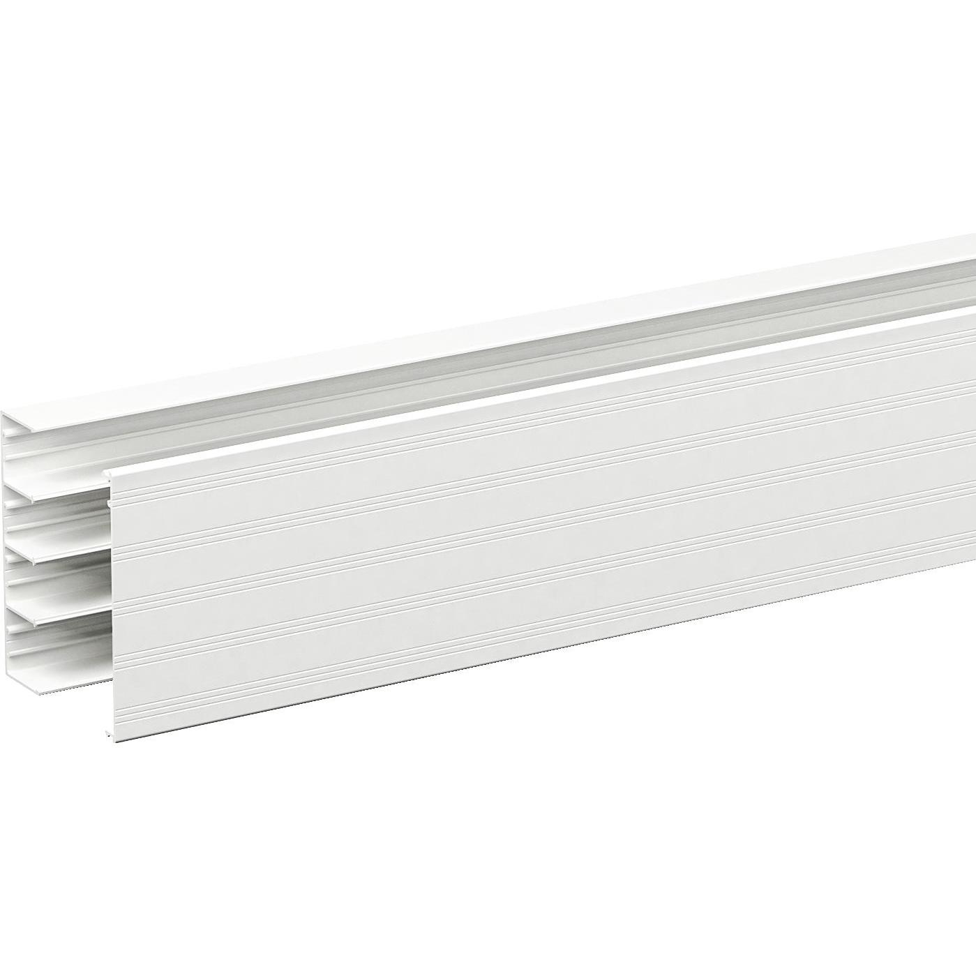 Schneider Electric, Passaggio dei cavi, SE 5435138 FED-K12334 ALU Battiscopa canale 4 camere 123x34x2500 bianco RAL9016 (250 cm)
