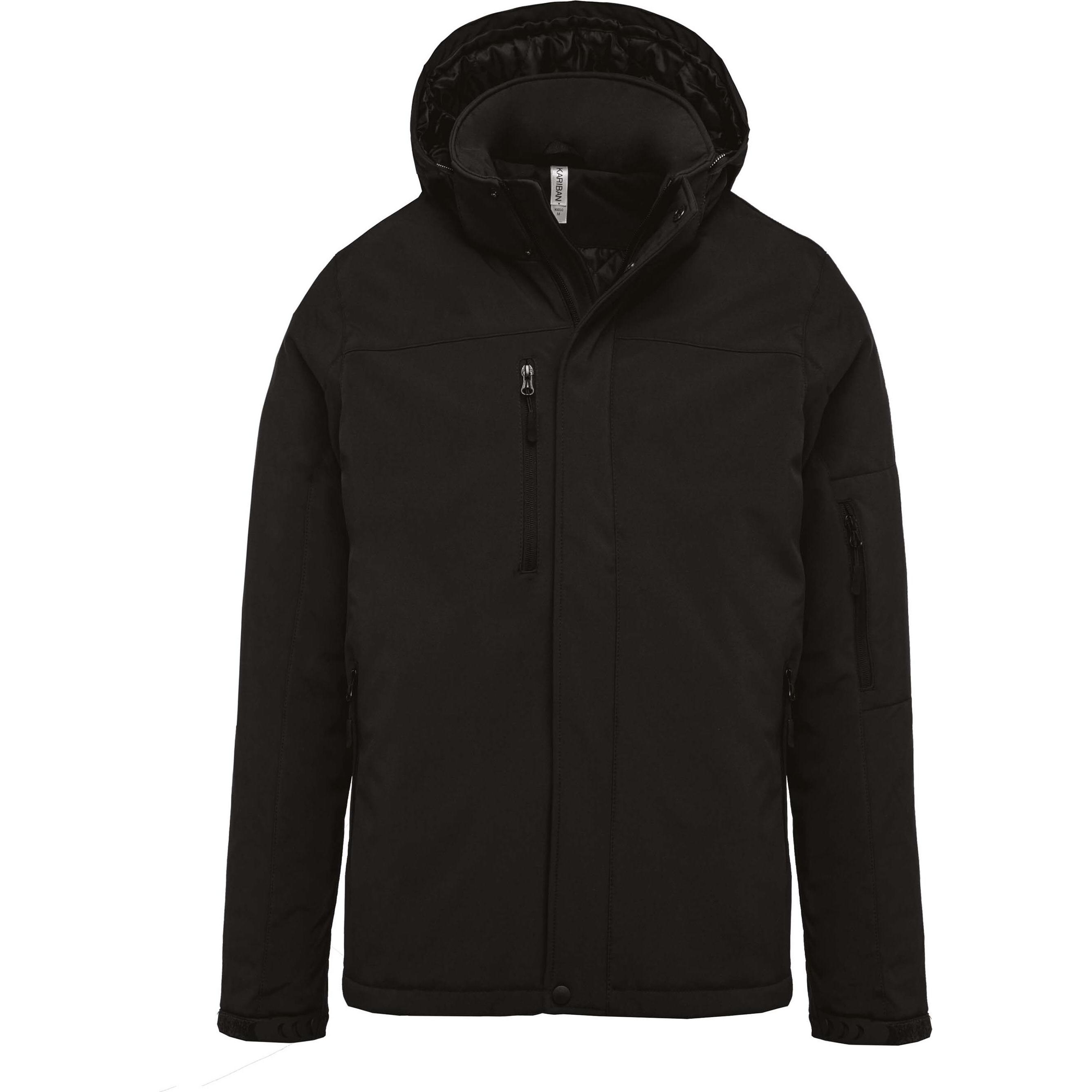 Thumbnail - Kariban, Herren, Jacke, Softshell doublée capuche (4XL), Blau, 4XL