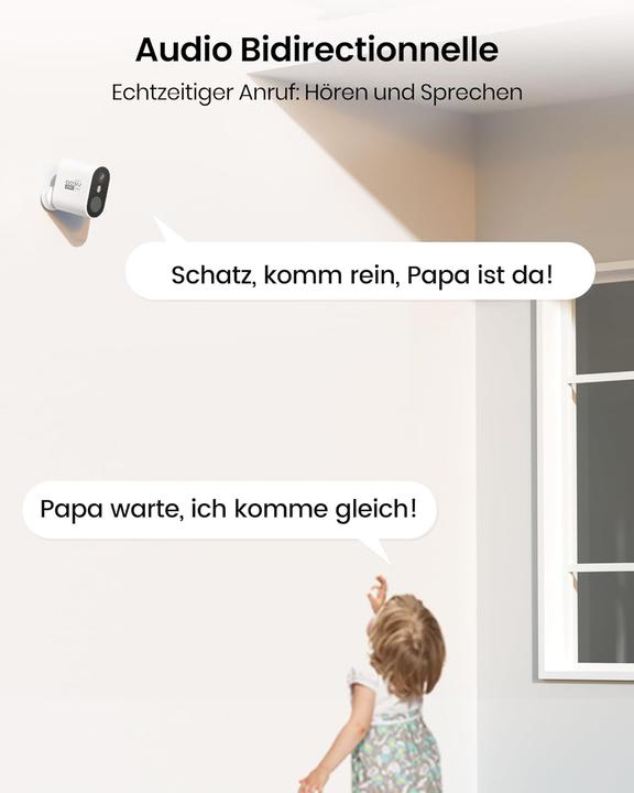 Produktbild Aosu 2K Überwachungskamera-Set mit Bewegungssensoren (2 Stück)