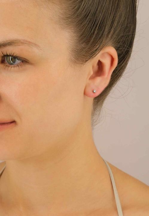 Image du produit Muau Boucles d'oreilles monture 6 poignées (Or blanc 750)