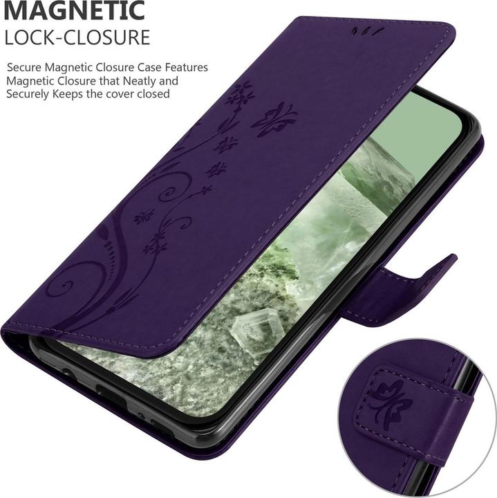 Actual product image Cadorabo Case for Google Pixel 8A Flower Book (Google Pixel 8a)