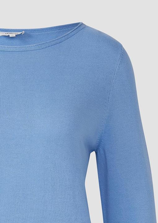 Produktbild s.Oliver Strickpullover Weicher Feinstrickpullover mit Rollkanten (48)