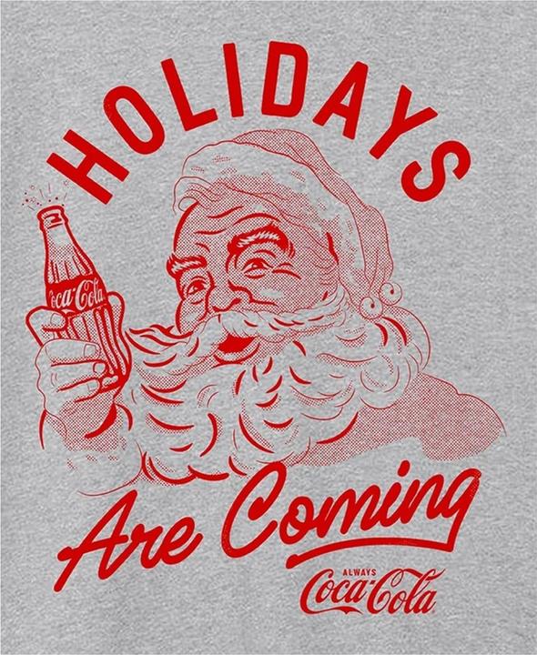Immagine prodotto Coca Cola Holidays Are Coming Felpa Adulto Unisex (S)