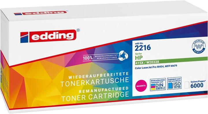 Actual product image Edding EDD-2216 magenta toner replaces HP 415X W2033X