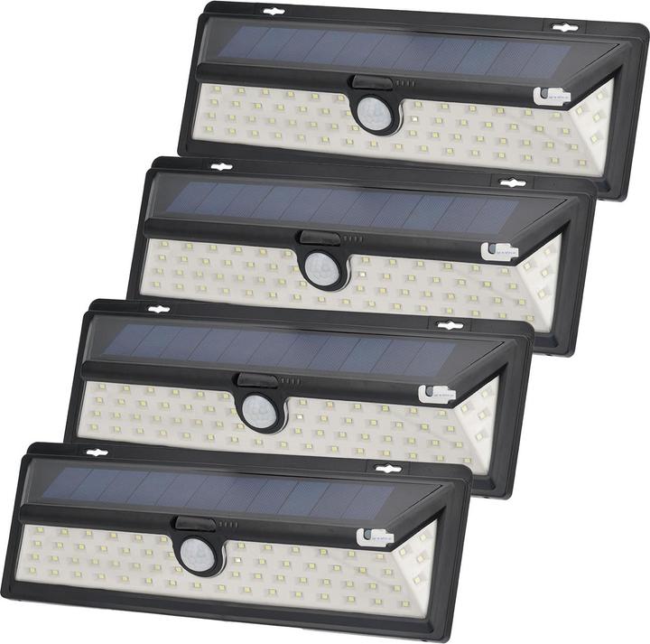 Immagine prodotto Casativo Lampada da parete, con pannello solare, con sensore di movimento, 800 lumen, 13,2 watt, set da 4 (800 lm, IP44)