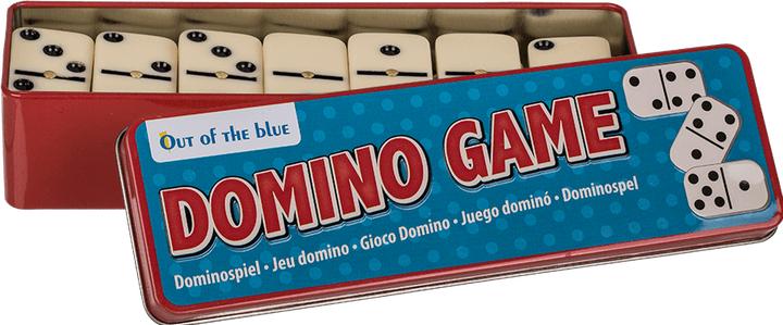 Idena Domino In Scatola Di Metallo – Gioco Da Tavolo Classico Per 2-6 Giocatori, 28 Tessere, Versione Tedesca, Dai 6 Anni - 2