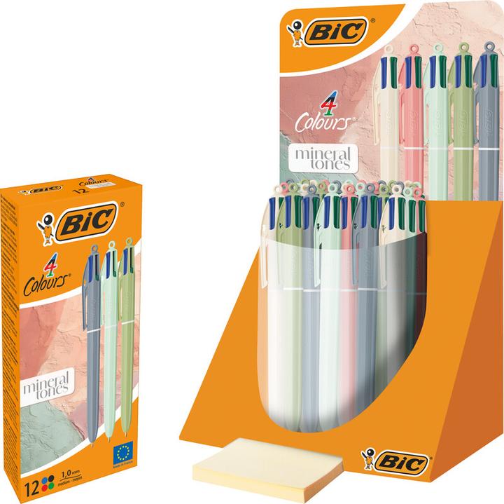 Image du produit Bic Stylo 4 couleurs Mélange de velours (Bleu, Noir, Rouge, Vert, 1x)