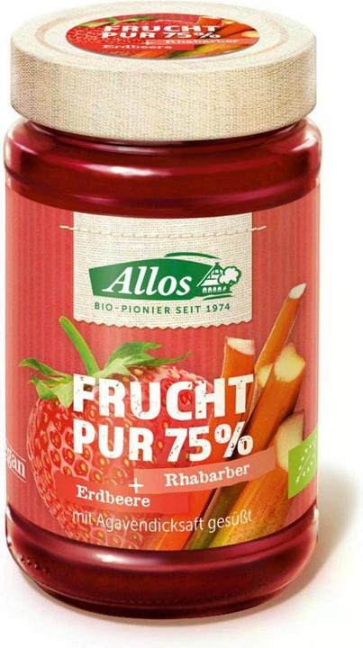 Actual product image Allos Fruit spread strawberry-rhubarb (250 g)