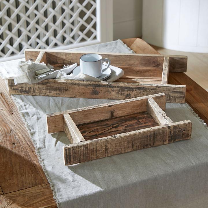 Produktbild Loberon Tablett 2er Set Brisalda braun