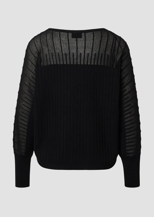 Produktbild s.Oliver Strickpullover Feinstrickpullover mit Fledermausärmeln und Ottoman-Struktur (48)