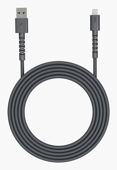 Fresh'N Rebel Fresh 'n Rebel USB-A zu Lightning silicon geflochtenes Kabel "FlexWave" 70cm, Storm Grey (0.70 m, 12 W)