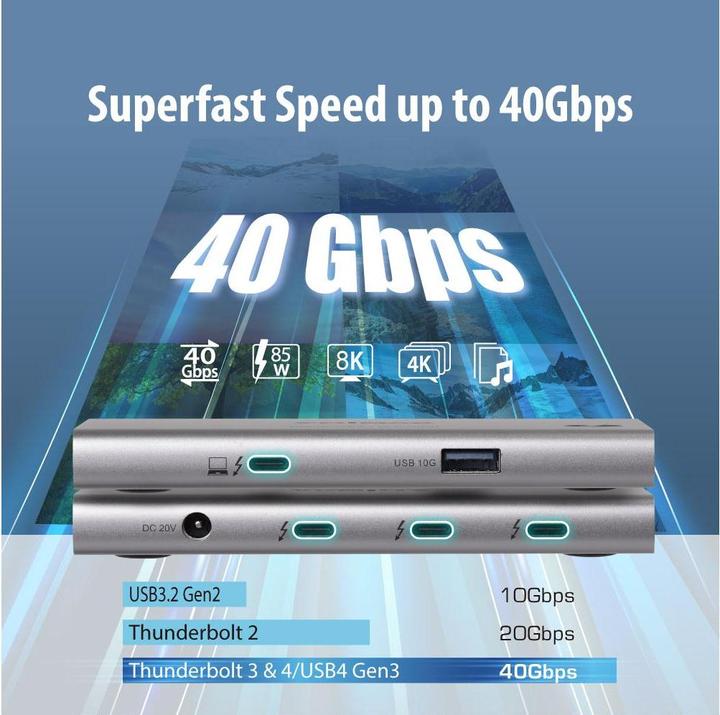 Actual product image edimax TD-405BP Notebook Docking Station & Port Replicator Wired Thunderbolt 4 (Thunderbolt, 4 ports)