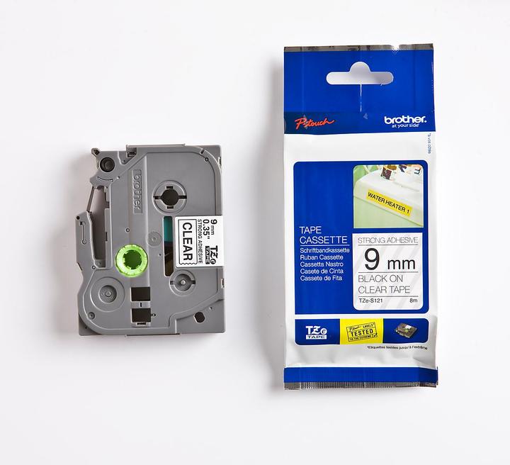 Actual product image Brother TZe-S121 (0.90 cm, Transparent)