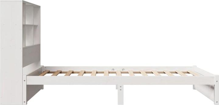 Produktbild vidaXL Massivholzbett Holzbett Bett mit Regal ohne Matratze 90x200cm Kiefernholz (90 x 200 cm)