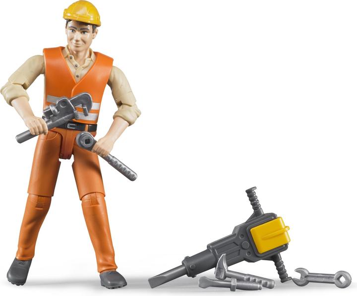Produktbild Bruder Bauarbeiter mit Zubehör