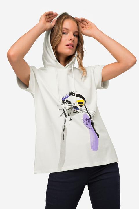 Produktbild Laurasøn Hoodie, Sweater, oversized, Robbe, Kapuze, Halbarm (M)